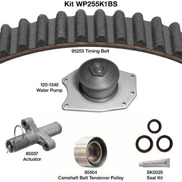 dayco engine timing belt kit with water pump  frsport wp255k1bs