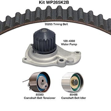 dayco engine timing belt kit with water pump  frsport wp265k2b