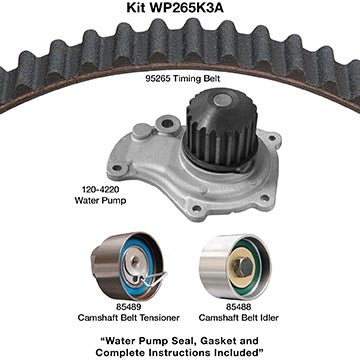 dayco engine timing belt kit with water pump  frsport wp265k3a