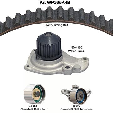 Dayco Engine Timing Belt Kit with Water Pump  top view frsport WP265K4B