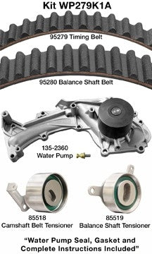 dayco engine timing belt kit with water pump  frsport wp279k1a