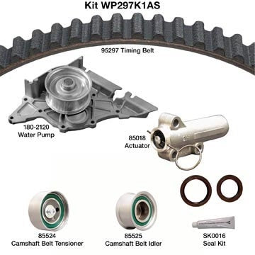 dayco engine timing belt kit with water pump  frsport wp297k1as