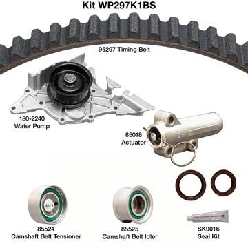 dayco engine timing belt kit with water pump  frsport wp297k1bs