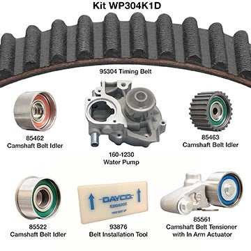 dayco engine timing belt kit with water pump  frsport wp304k1d