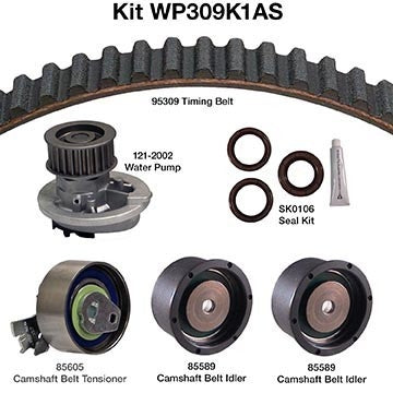 dayco engine timing belt kit with water pump  frsport wp309k1as