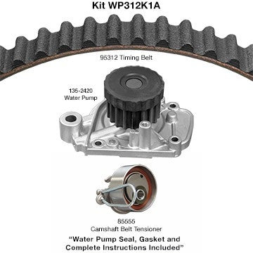 dayco engine timing belt kit with water pump  frsport wp312k1a