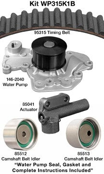 dayco engine timing belt kit with water pump  frsport wp315k1b