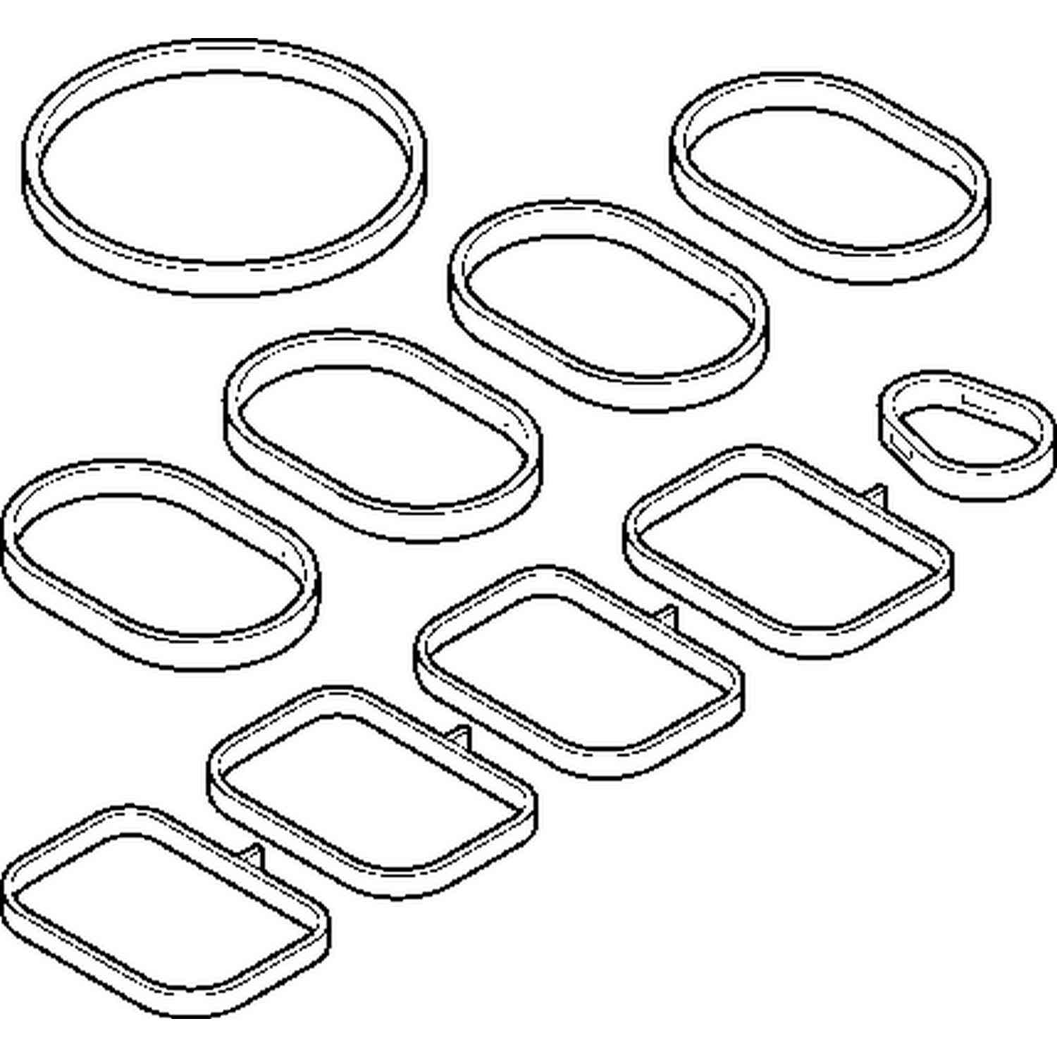 elring engine intake manifold gasket set  frsport 689.940