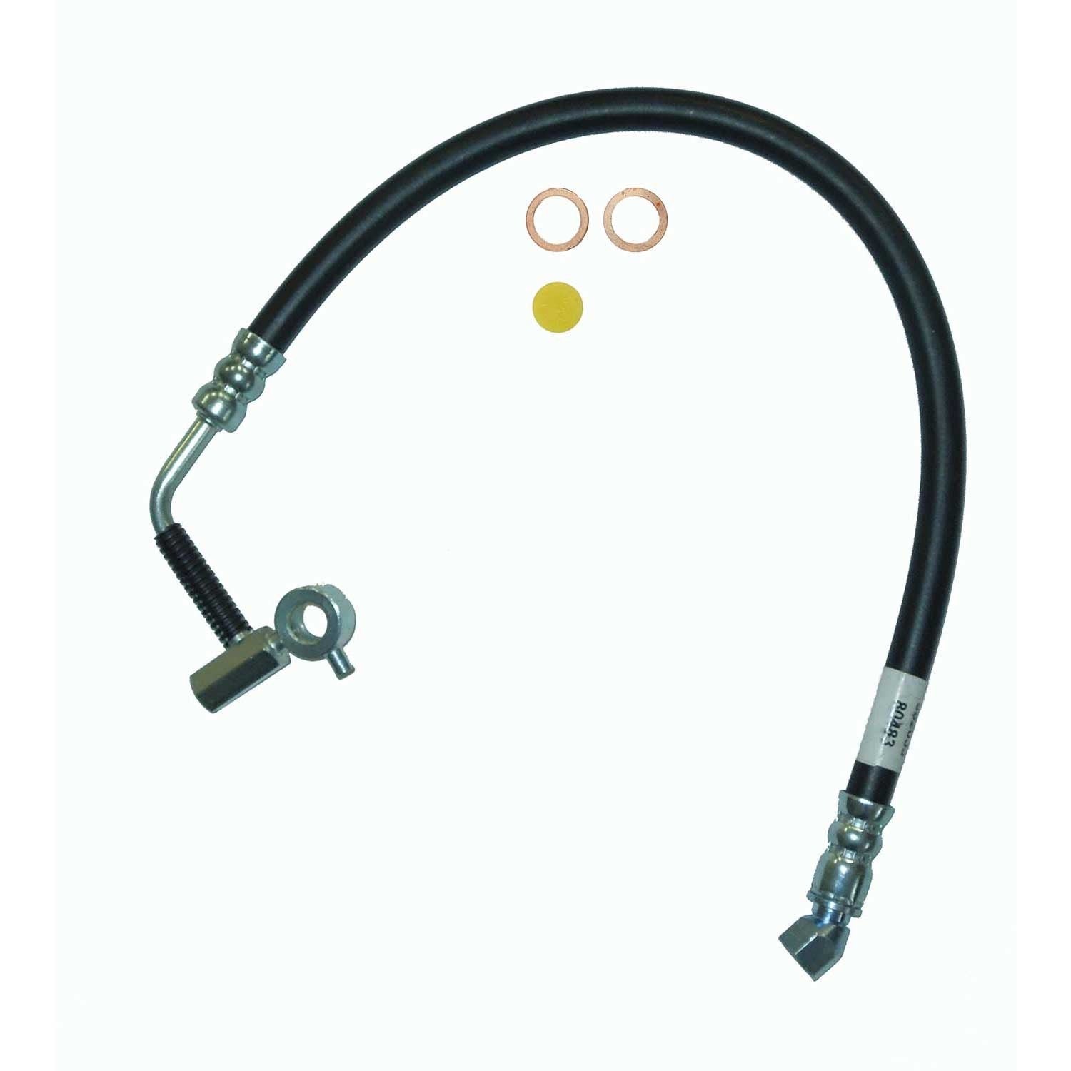 Edelmann Power Steering Pressure Line Hose Assembly  top view frsport 80483