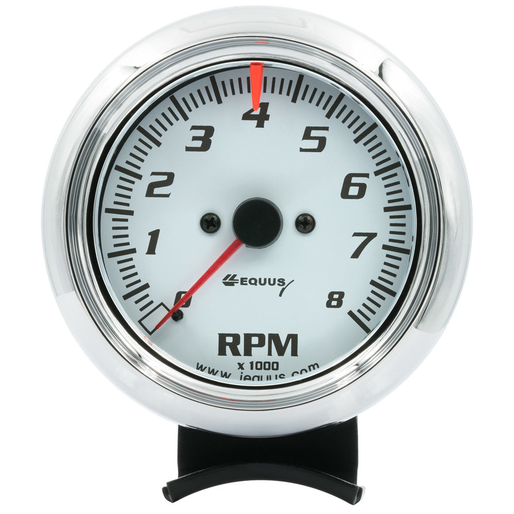 Equus 3-3/8 Dia Tachometer 8000 RPM White Dial EQUE5078