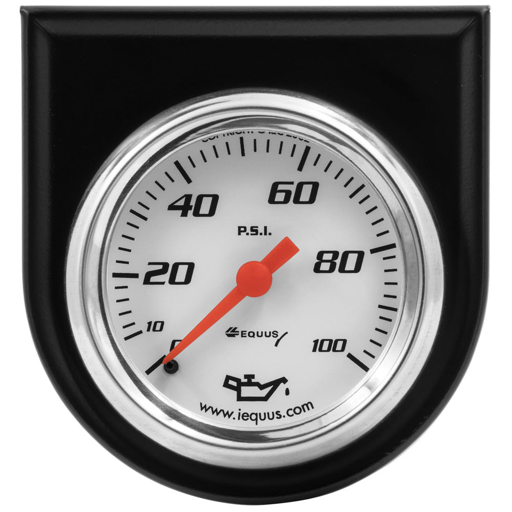 Equus 2.0 Dia Oil Pressure Gauge w/Black Panel EQUE5244