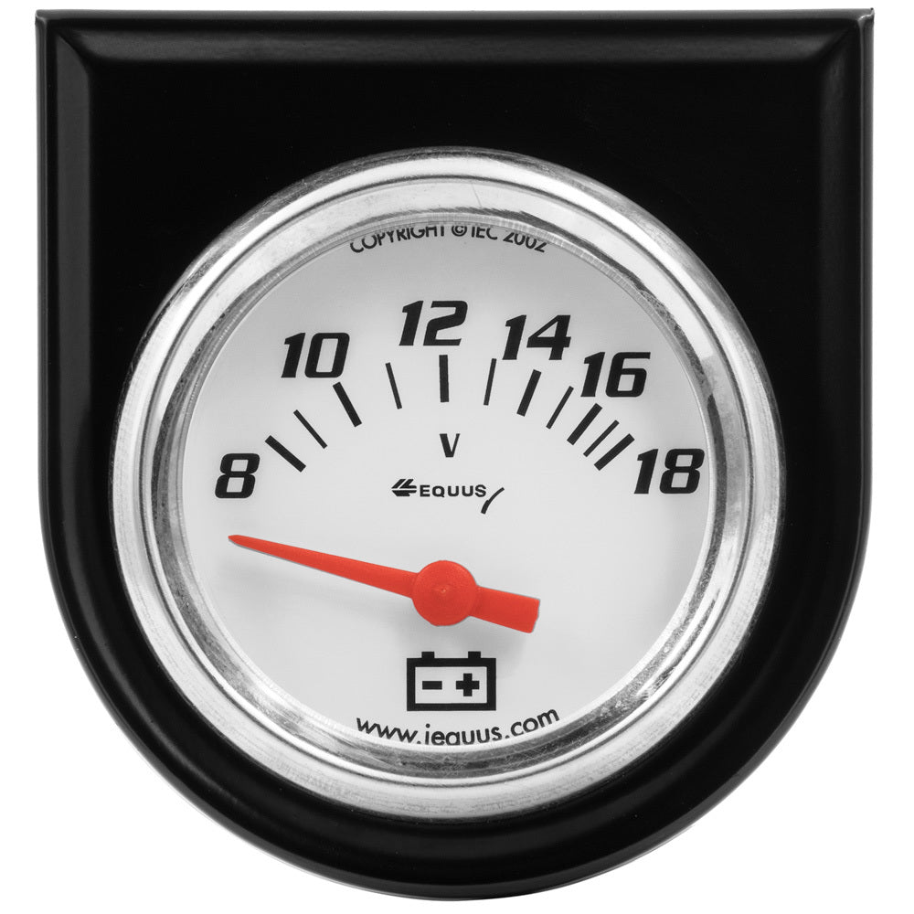 Equus 2.0 Dia Voltmeter Gauge w/Black Panel EQUE5268