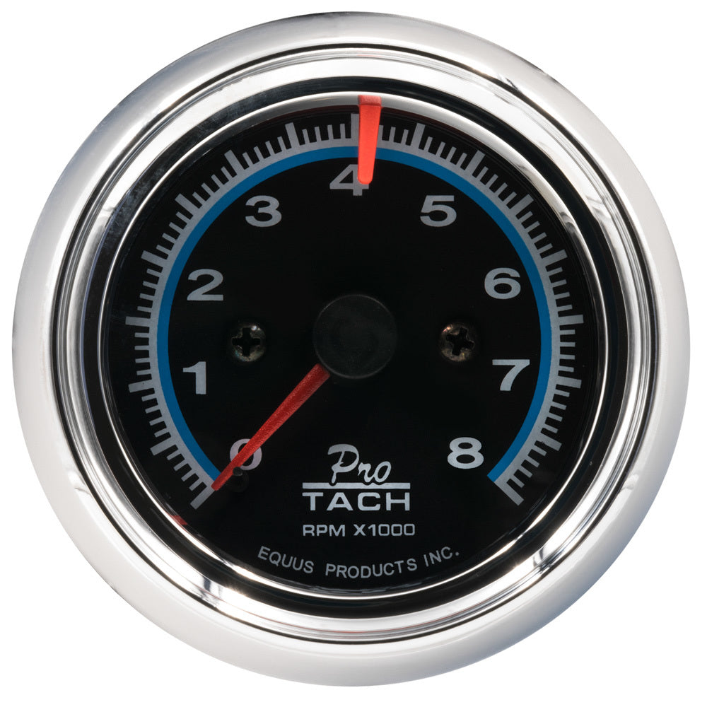 Equus 2-1/2 Dia Tachometer 8000 RPM Black Dial EQUE6076