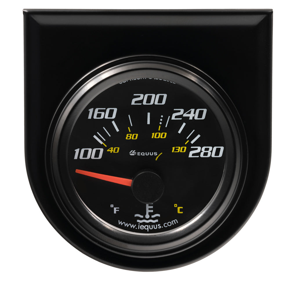 Equus 2.0 Dia Water Temp Gauge Black 100-280 EQUE6262