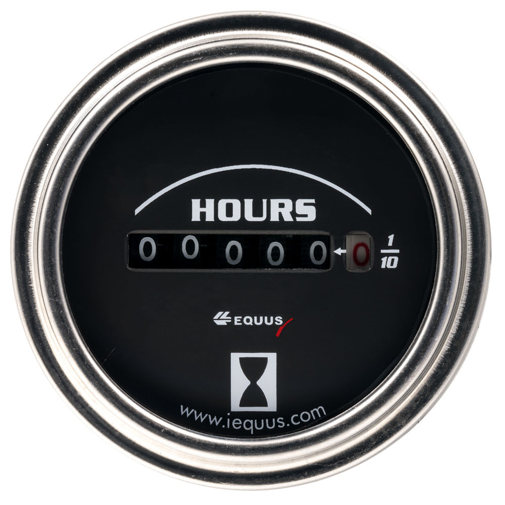 Equus 2.0 Dia Hourmeter Gauge Chrome EQUE7210