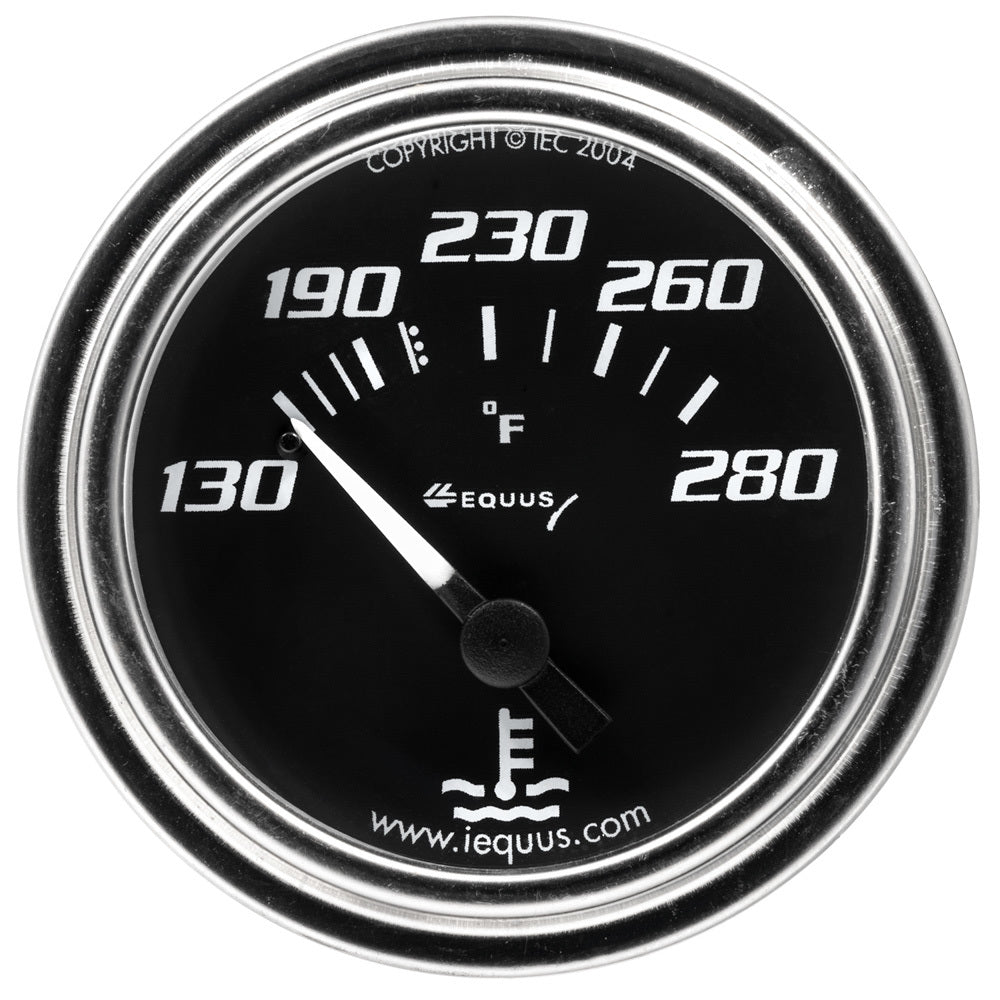 Equus 2.0 Dia Water Temp Gauge Chrome 130-280 EQUE7232