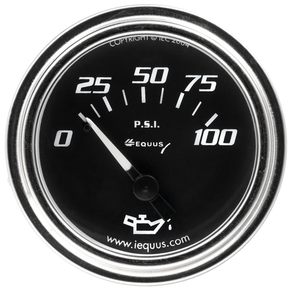 Equus 2.0 Dia Oil Pressure Gauge Chrome 0-100psi EQUE7234