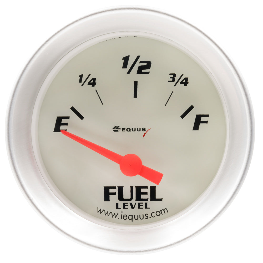 Equus 2.0 Dia Fuel Level Gauge Silver EQUE8361