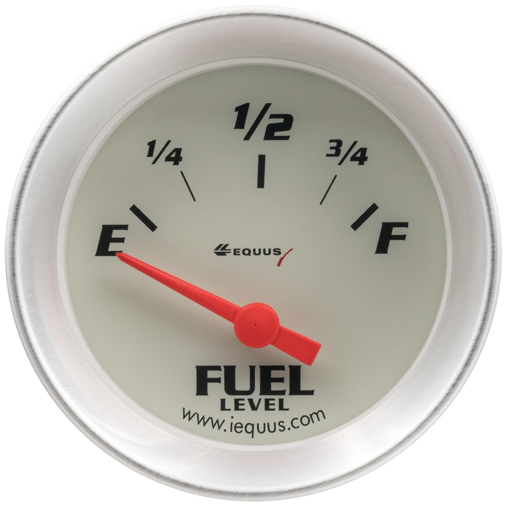 Equus 2.0 Dia Fuel Level Gauge Silver EQUE8362