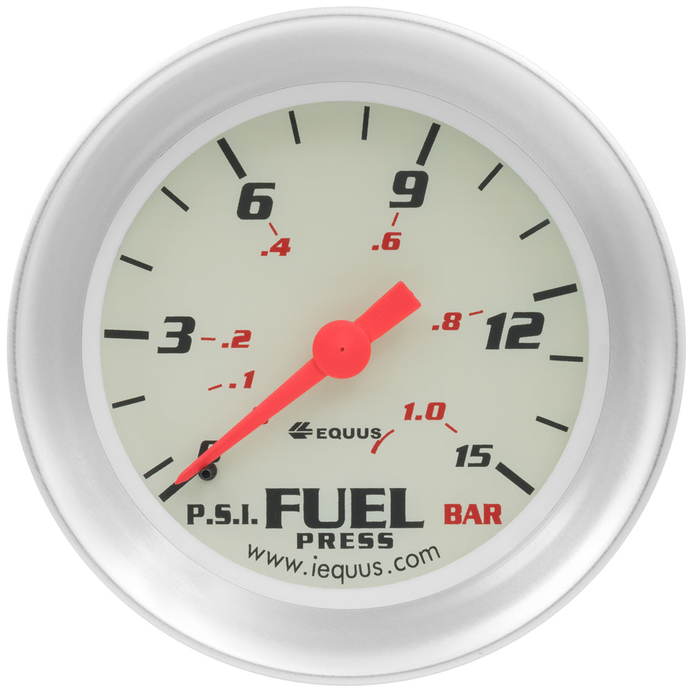 Equus 2-5/8 Dia Fuel Pressure Gauge 0-15 Psi EQUE8434