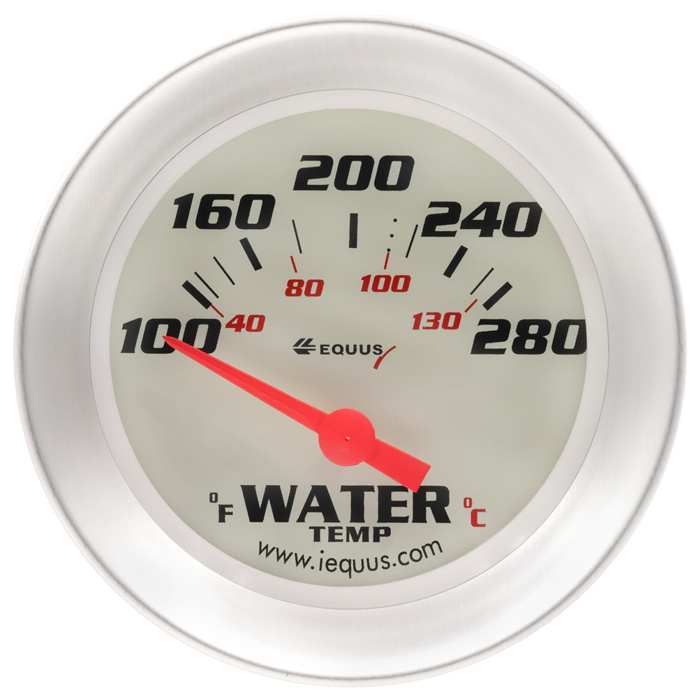 Equus 2-5/8 Dia Water Temp Gauge Silver 100-280 EQUE8462