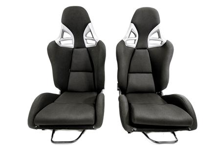 PLM F1SPEC 997 GT2 RECLINE SEAT (PAIR) - FRP with Black Cloth *Discontinued