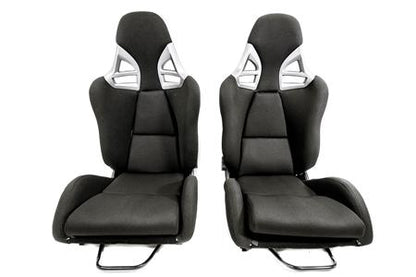 PLM F1SPEC 997 GT2 RECLINE SEAT (PAIR) - FRP with Black Cloth *Discontinued