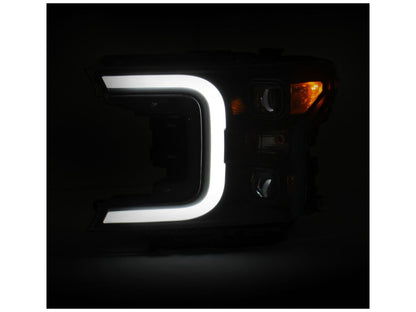 Anzo Ford F-150 18-19 Led Projector Plank Style Switchback H.L. Black Amber