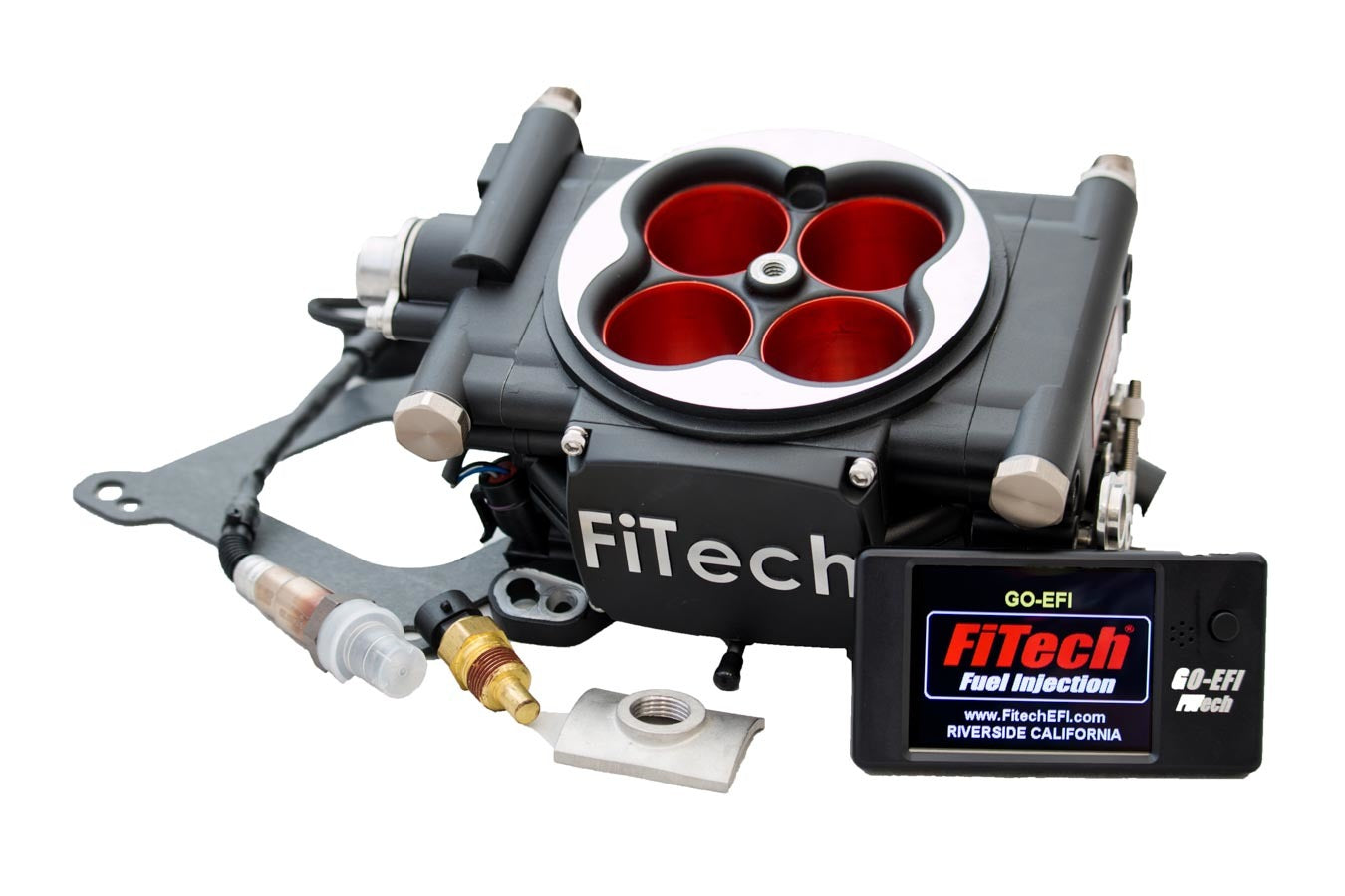 FiTech Fuel Injection Go EFI Power Adder 600hp Kit Matte Black FIT30004