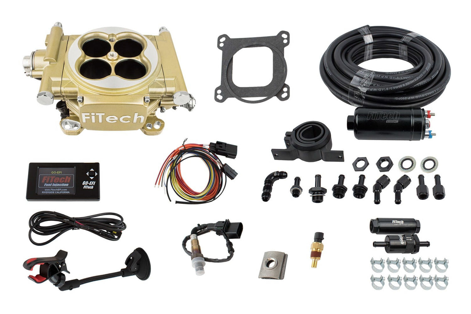 FiTech Fuel Injection 600 HP E/S EFI System Classic Gold FIT31005