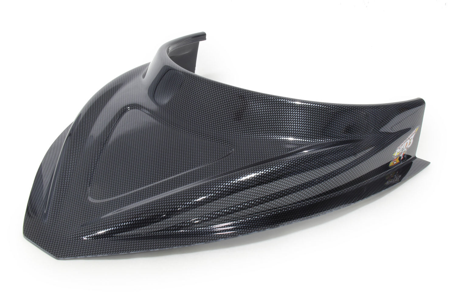 Fivestar MD3 Hood Scoop 3in Tall Curved Carbon Fiber Look FIV040-4114-CF