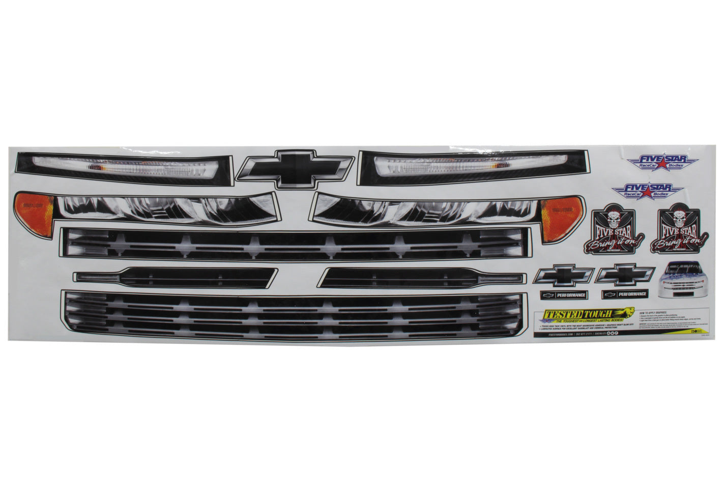 Fivestar 2019 Chevy Silverado Nose ID Graphics Kit FIV21191-44141