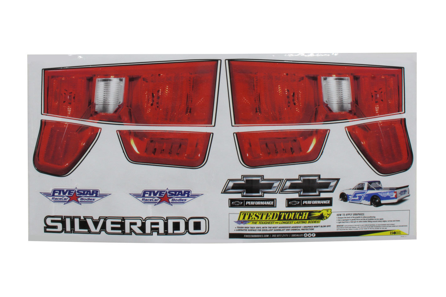 Fivestar 2019 Chevy Silverado Tail ID Graphics Kit FIV21191-44541