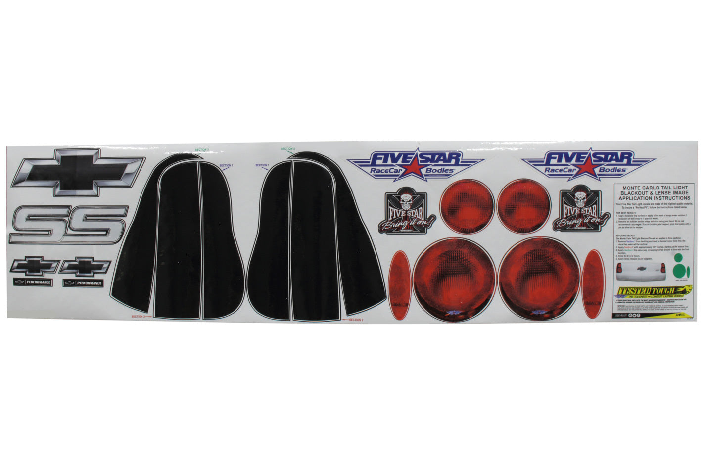 Fivestar 00 M/C Tailight Decals FIV630-450-ID