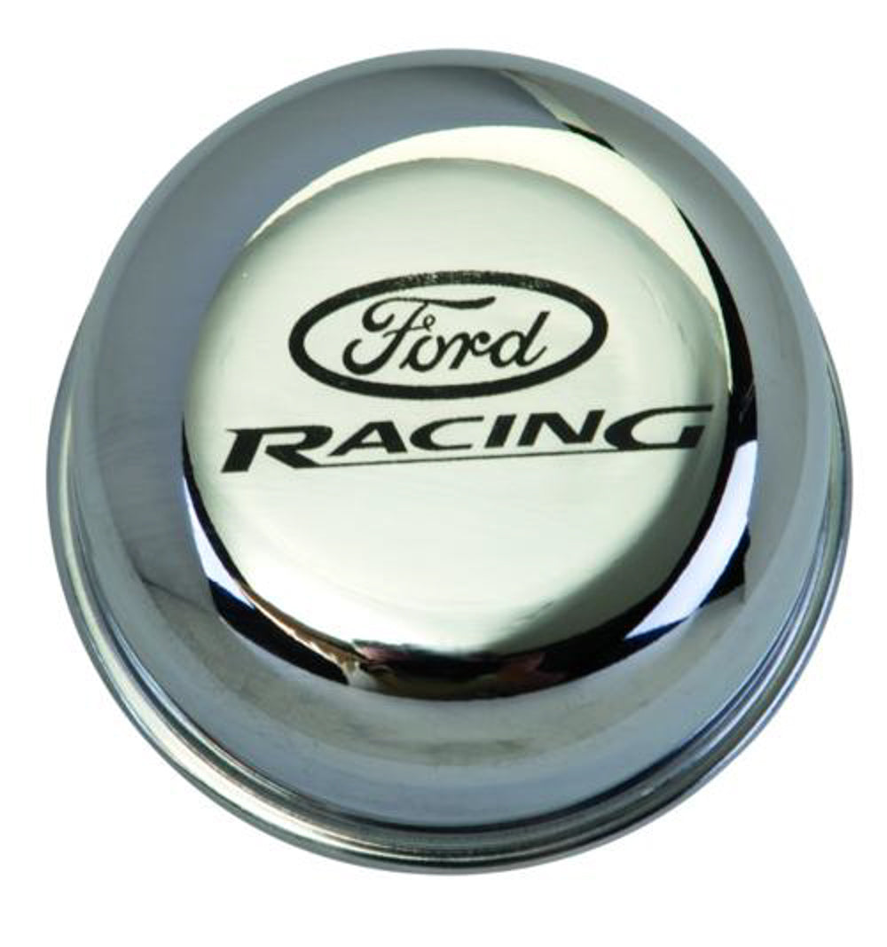 Ford Breather Cap w/Ford Racing Logo - Chrome FRDM6766-FRNVCH