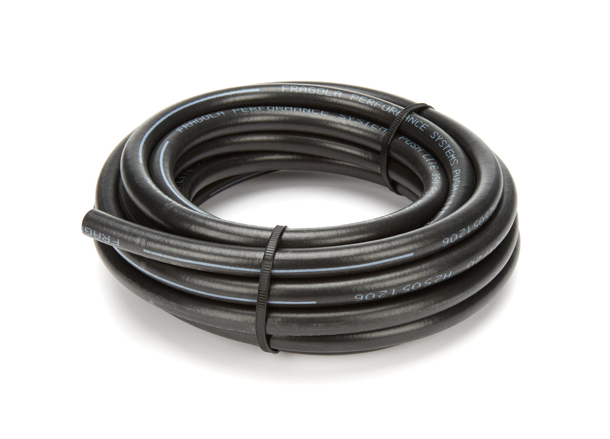 Fragola -4AN Push-Lite Hi-Temp Black Hose - 15ft 831504