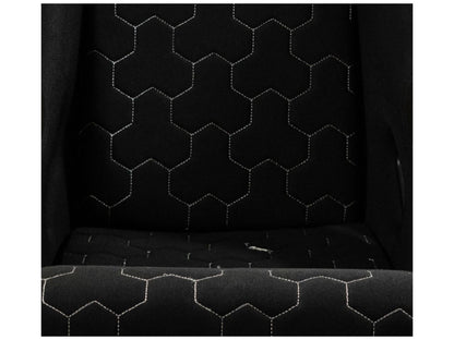 NRG FRP Bucket Seat Cushion- White Stitching Hex Geometric 3pcs Cushion