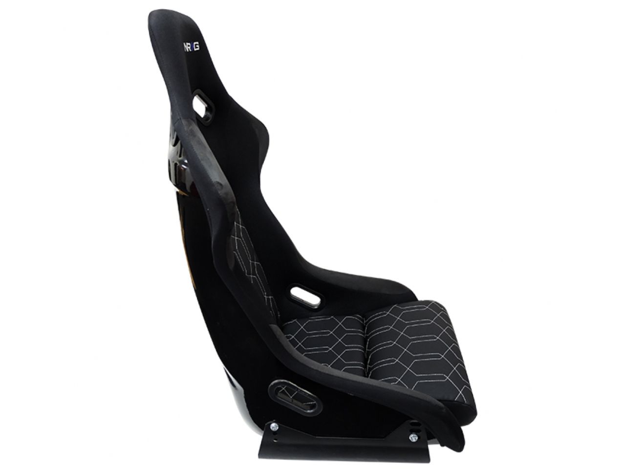 NRG Frp-300 Large Black Bucket Seat - With Geometric Stitching Pattern