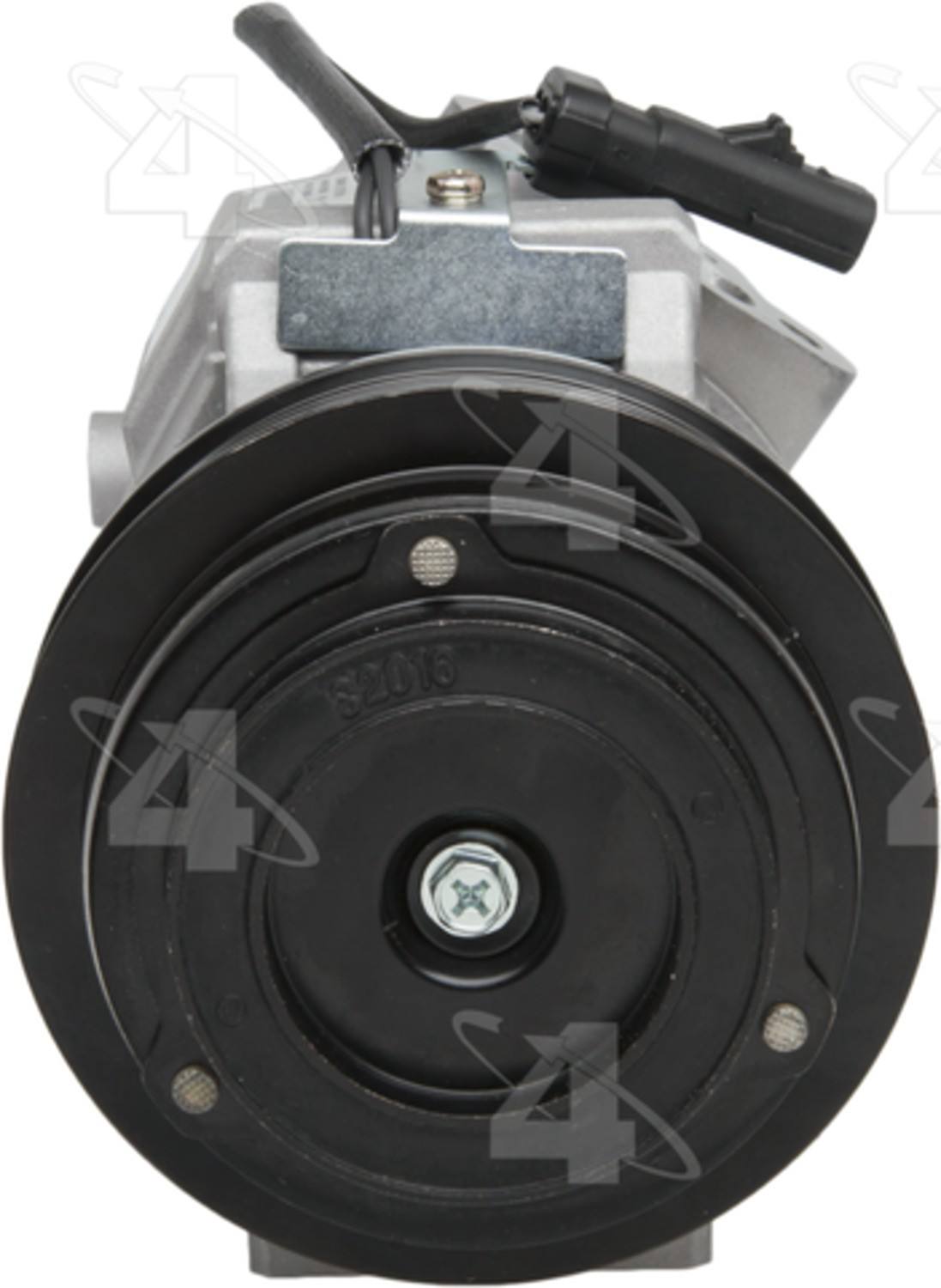 Four Seasons New Nippondenso 10S20C Compressor w/ Clutch  top view frsport 158346