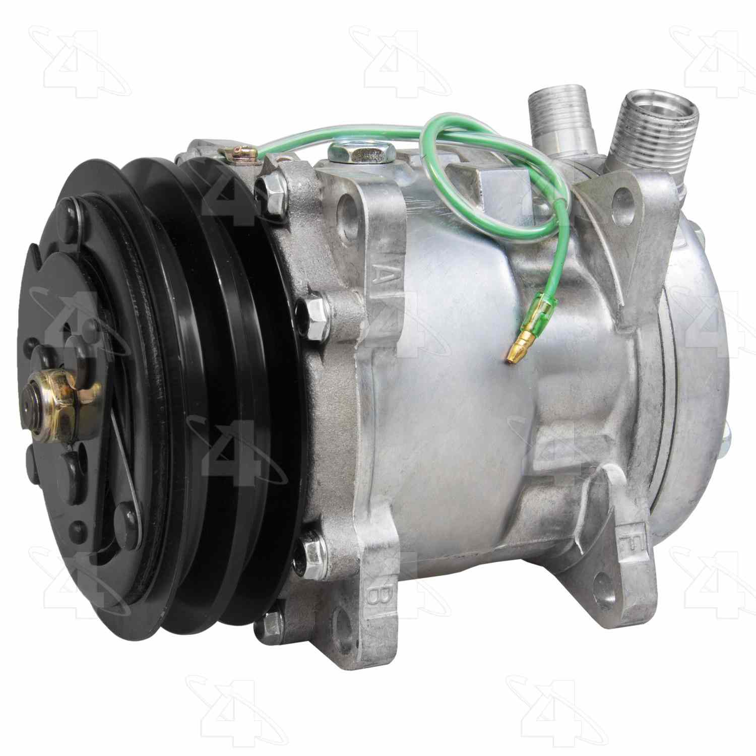 Four Seasons New Sanden/Sankyo SD505 Compressor w/ Clutch  top view frsport 158587