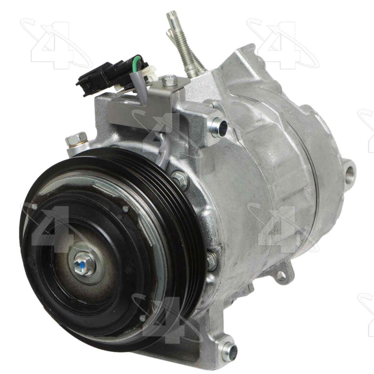 Four Seasons New Nippondenso 6SBH14C Compressor w/ Clutch  top view frsport 168310