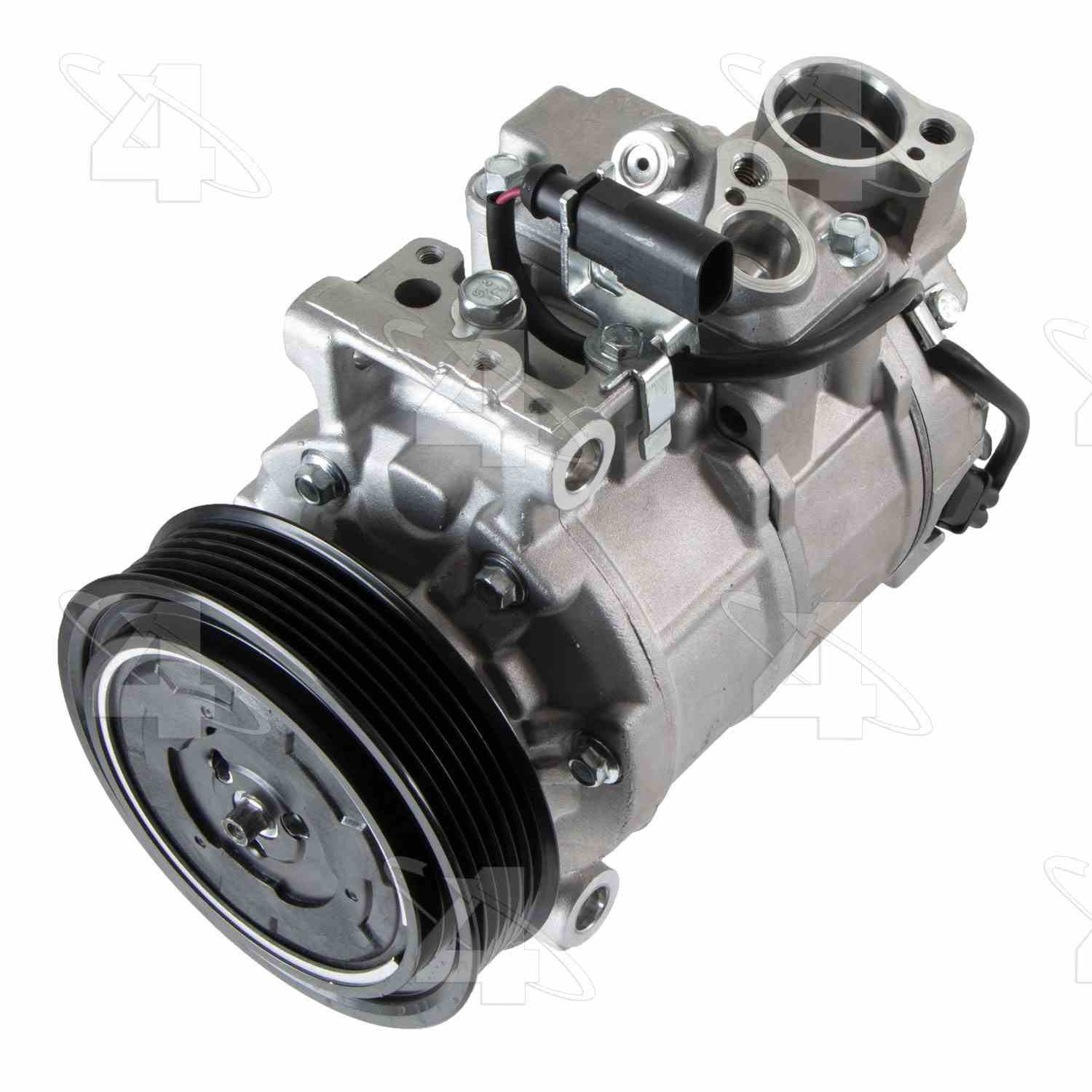 Four Seasons New Nippondenso 6SEU14C Compressor w/ Clutch  top view frsport 168318