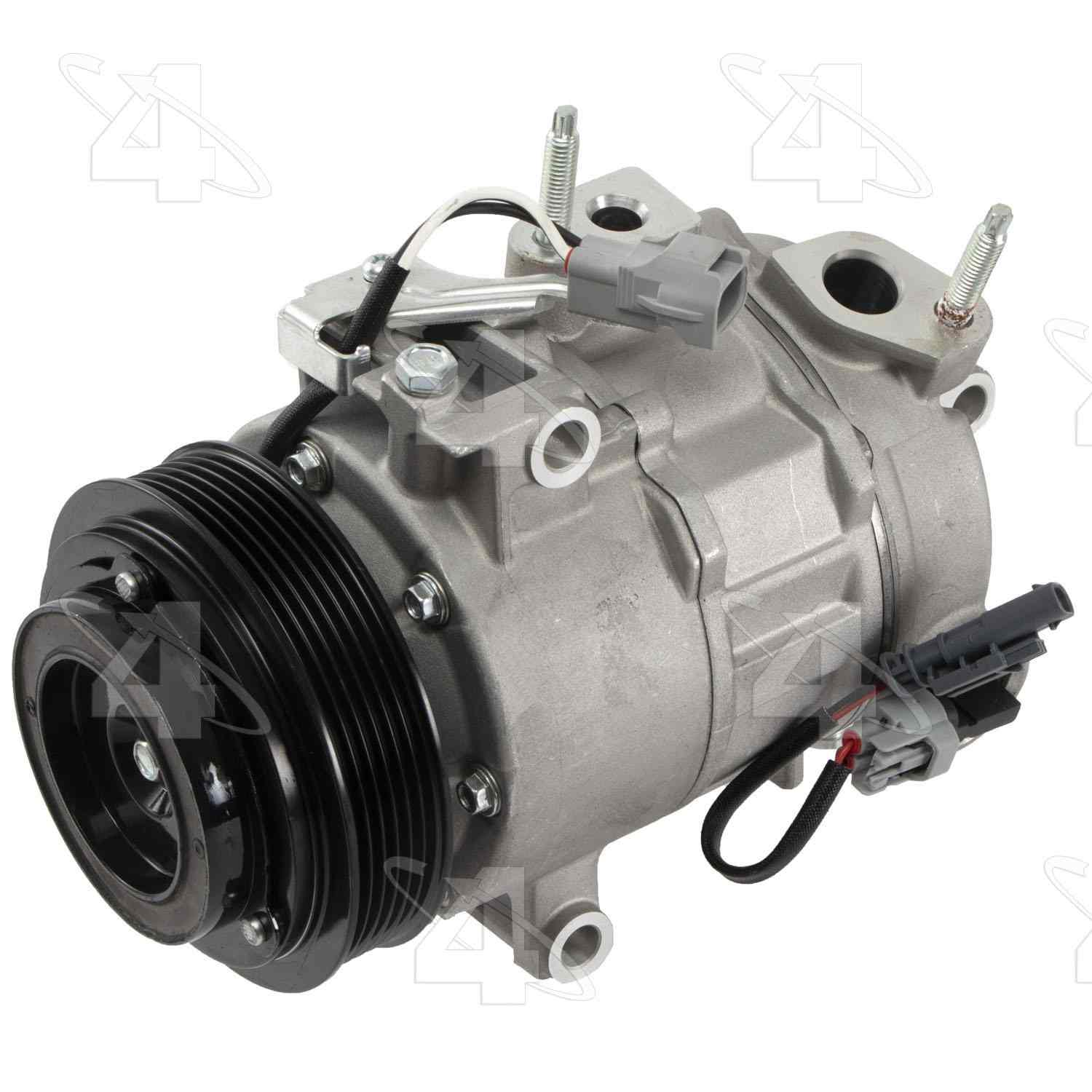 Four Seasons New Nippondenso 7SAS17C Compressor w/ Clutch  top view frsport 168335