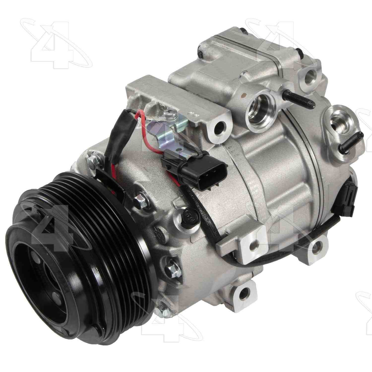 Four Seasons New Halla VS18E Compressor w/ Clutch  top view frsport 168340