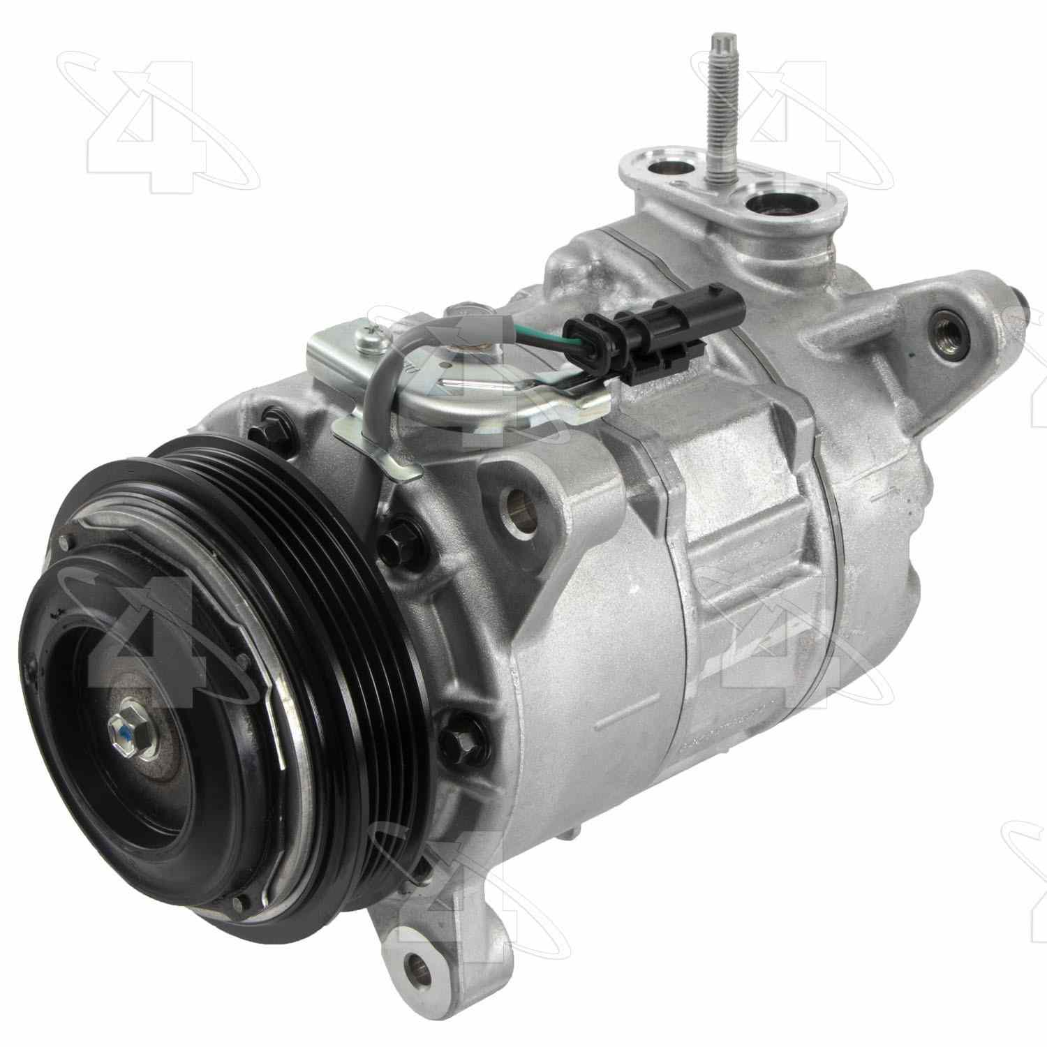 Four Seasons New Nippondenso 7SAS17A Compressor w/ Clutch  top view frsport 168343