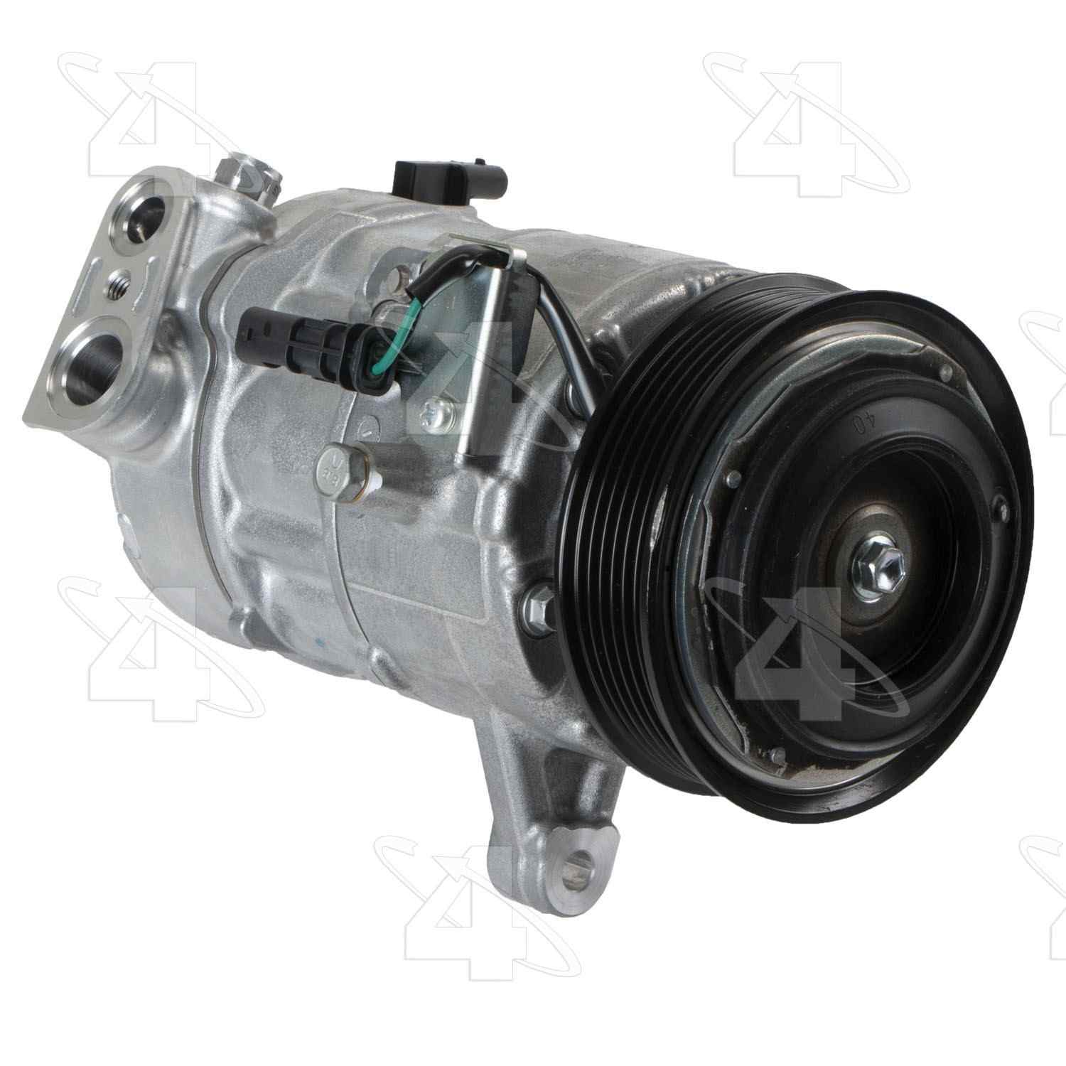 Four Seasons New Nippondenso 6SAS14H Compressor w/ Clutch  top view frsport 168363