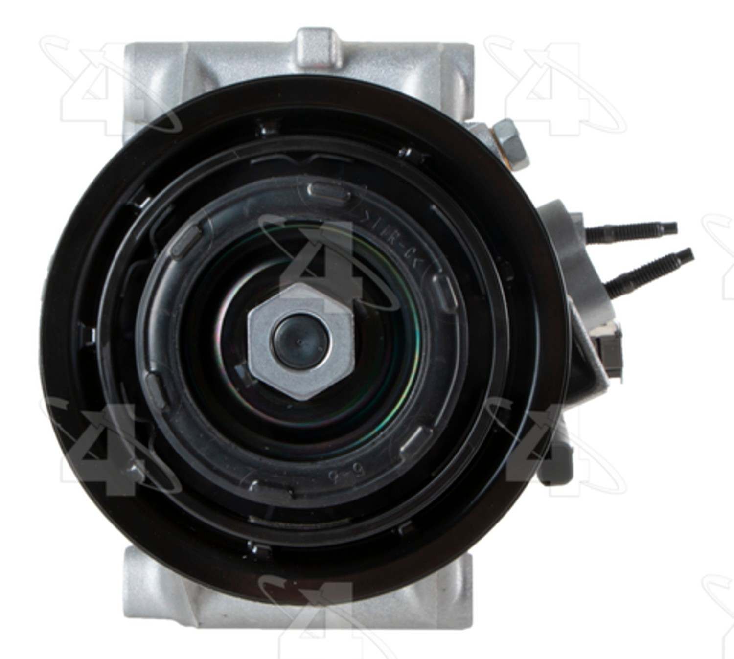 Four Seasons New Nippondenso 6SES14C Compressor w/ Clutch  top view frsport 168373