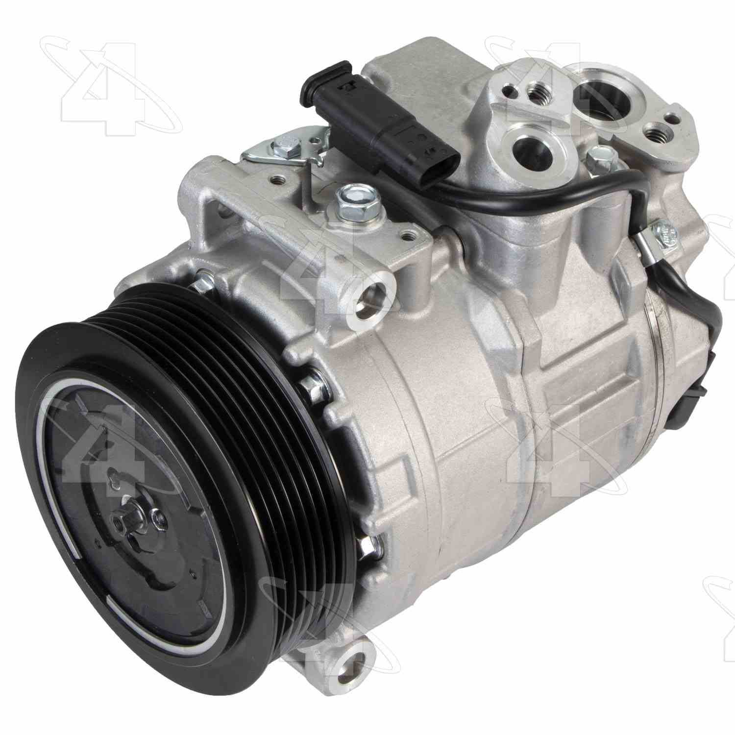 Four Seasons New Nippondenso 7SES17C Compressor w/ Clutch  top view frsport 168380