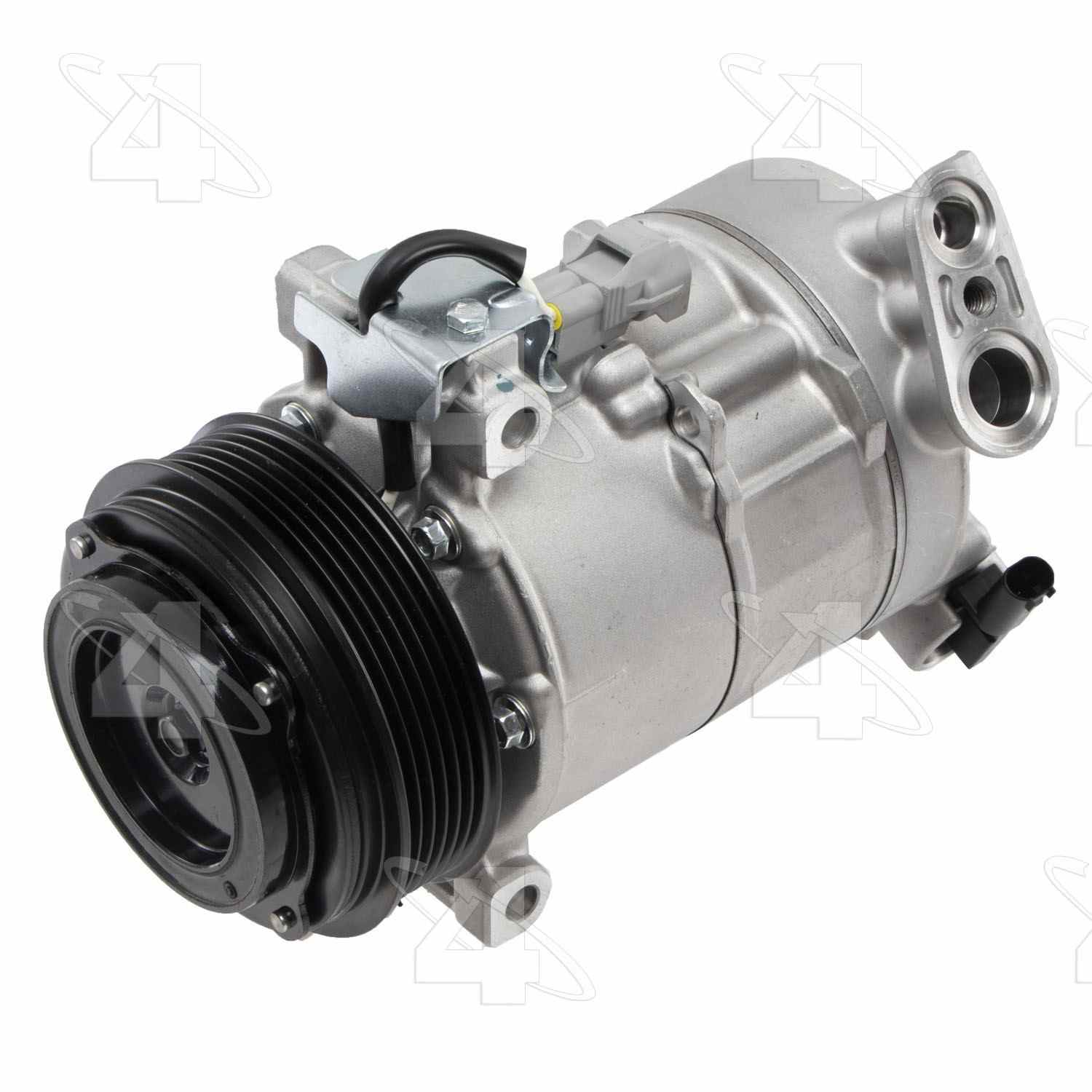 Four Seasons New Nippondenso 6SBU14 Compressor w/ Clutch  top view frsport 168392