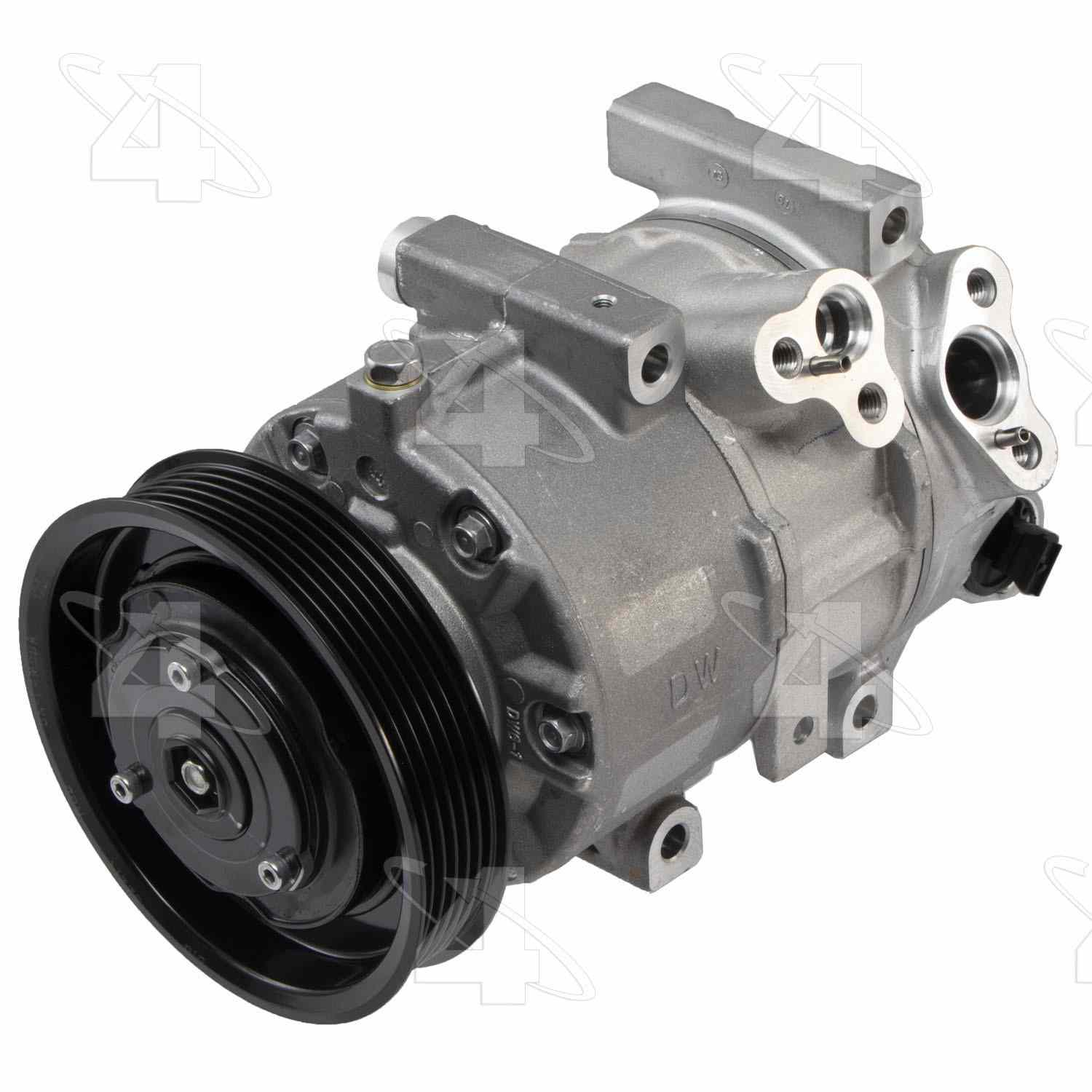 Four Seasons New Halla HCC-DVE16 Compressor w/ Clutch  top view frsport 168394